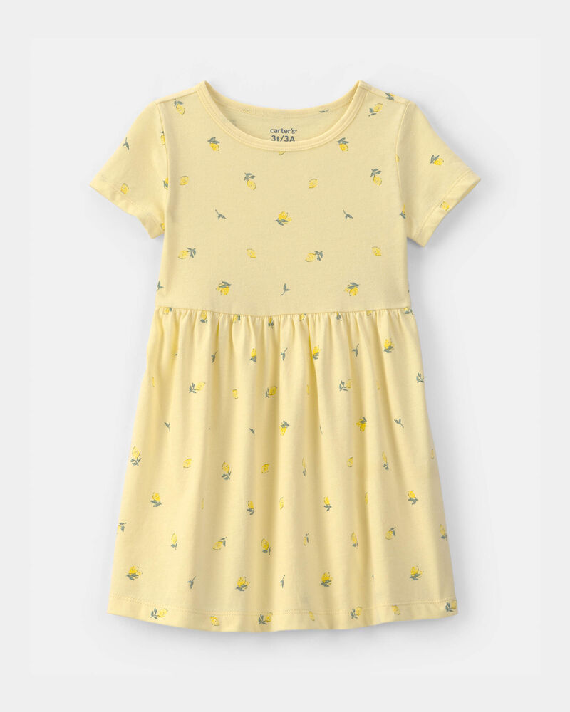 Toddler Girl Lemon Knit Dress - Yellow, image 1 of 4 slides
