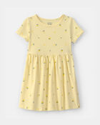 Toddler Girl Lemon Knit Dress - Yellow, image 1 of 4 slides