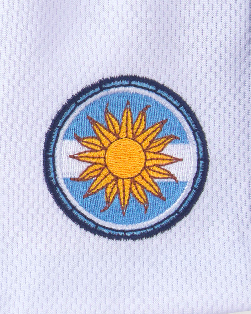 Kid Umbro Argentina Mesh Soccer Shorts - Light Blue/White, image 5 of 7 slides