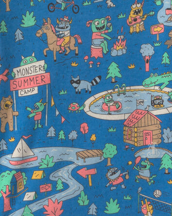 Toddler Boy 2-Piece Monster pyjama Set - Blue, 