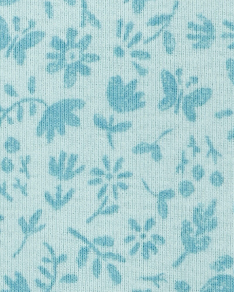 Toddler Butterfly Print Snug Fit Cotton 4-Piece Pyjamas, image 3 of 4 slides