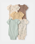 Baby 5-Pack Critter Multipack Bodysuits, image 1 of 8 slides
