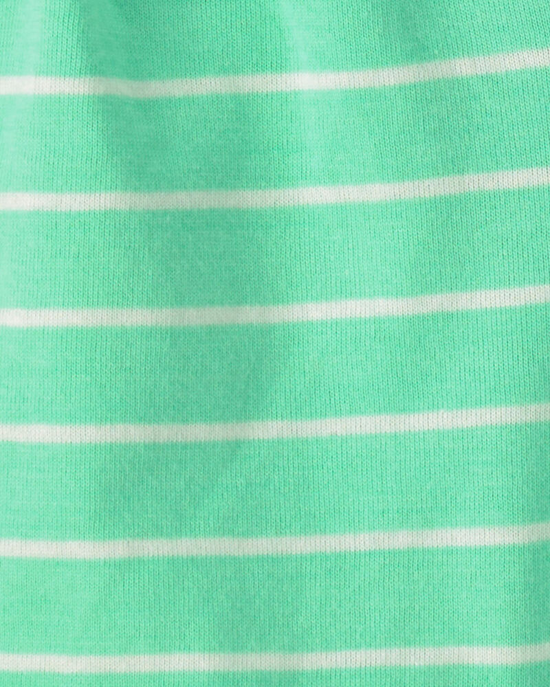 B&eacute;b&eacute; gar&ccedil;on - Ensemble 2 pi&egrave;ces haut sans manches et short &agrave; rayures, auto - Bleu/Vert, image 3 sur 3 diapositives
