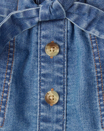 Toddler Girl Button-Down Denim Skirt - Blue, 