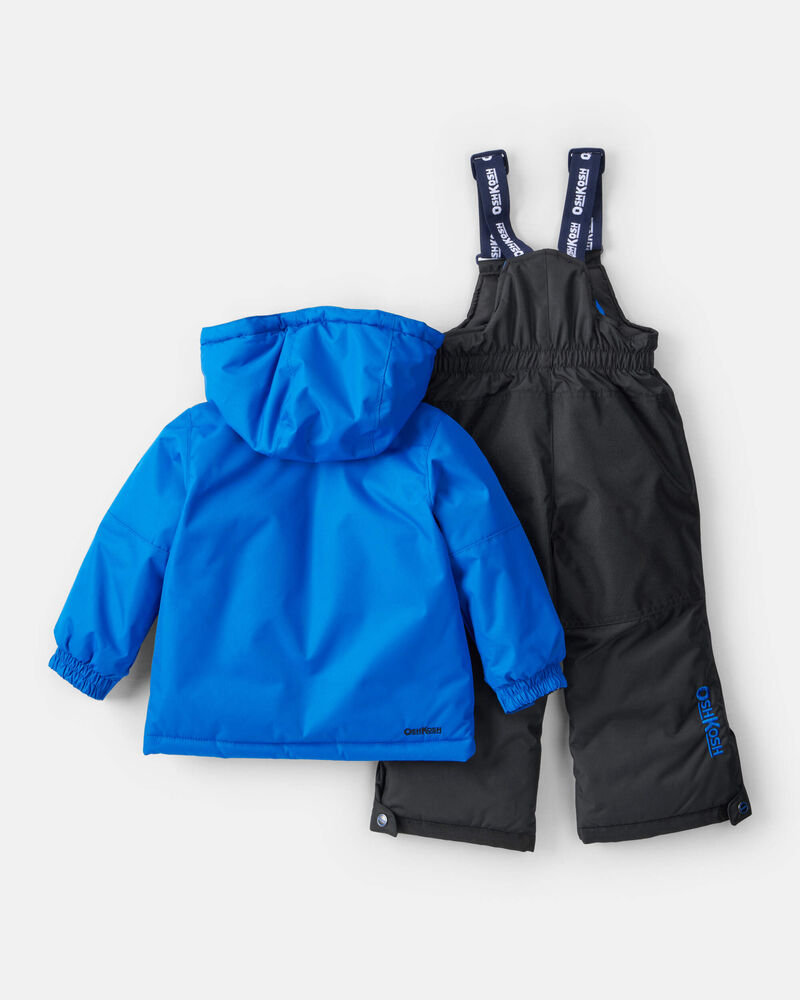Toddler Boy 2-Piece Solid Snowsuit Set - Blue, image 2 of 13 slides