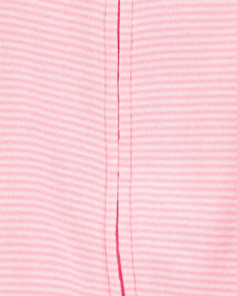 Baby 2-Pack Print 2-Way Zip Cotton Sleeper Pyjamas - Pink, image 2 of 4 slides
