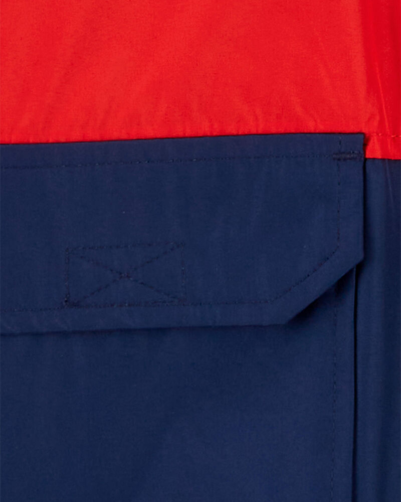 Toddler Fleece-Lined Colourblock Rain Jacket, image 3 of 3 slides