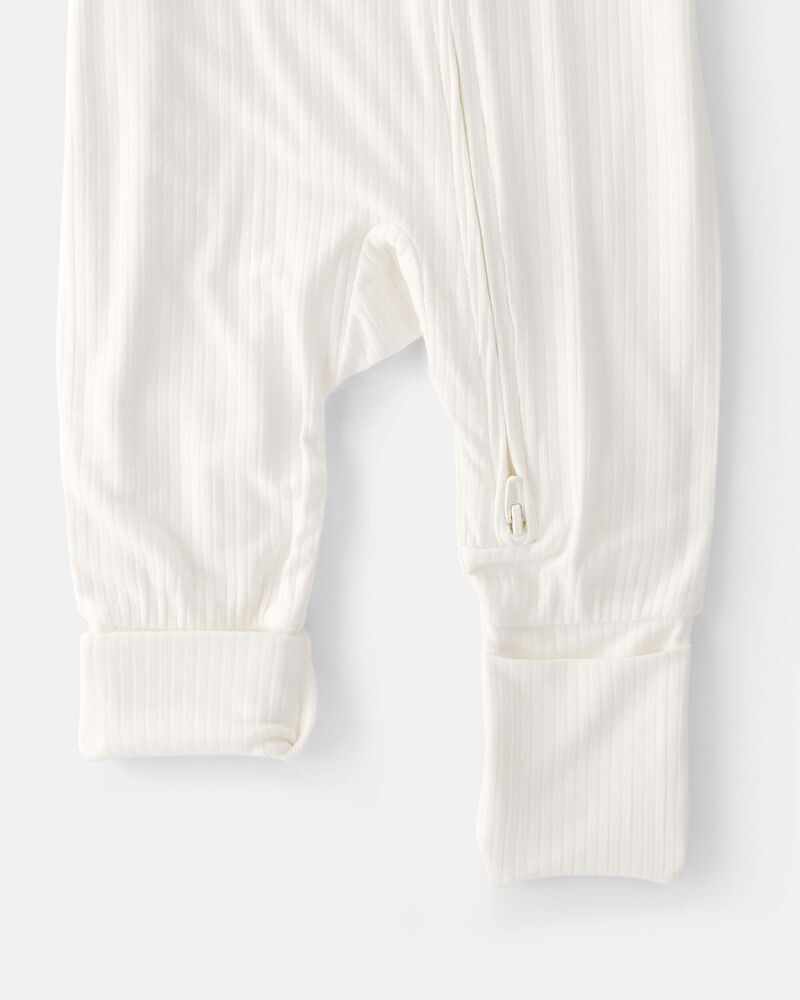 Baby 2-Way Zip PurelySoft Sleeper - Cream, image 5 of 8 slides