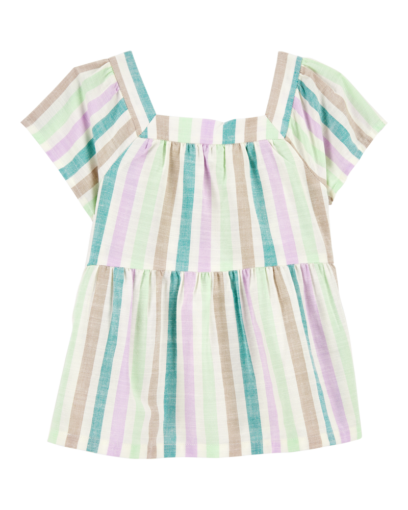 Toddler Striped Short-Sleeve Fashion Top, image 1 of 3 slides