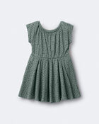 Tout-petit fille - Robe Avenue Twirl&trade; &agrave; imprim&eacute; de pois - Vert olive, image 2 sur 6 diapositives