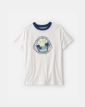 Kids Shark Fossil Graphic Tee - Ivory, 