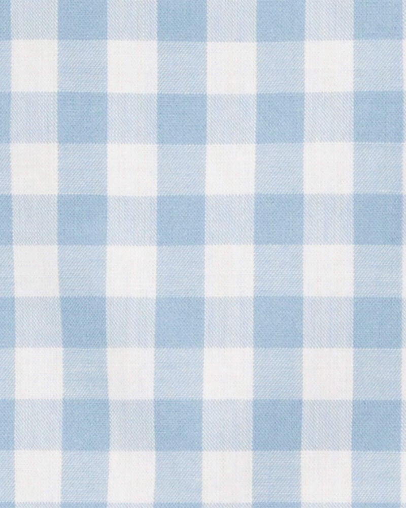 Baby 2-Piece Gingham Romper & Hat Set, image 2 of 3 slides