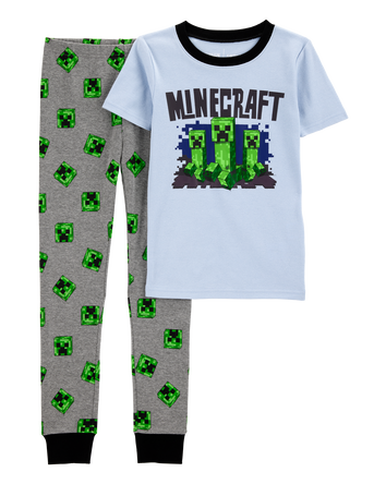 Kid 2-Piece Minecraft 100% Snug Fit Cotton Pyjamas, 