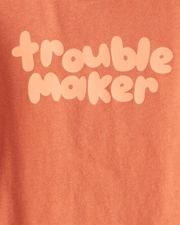 Tout-petit gar&ccedil;on - T-shirt graphique &agrave; manches longues Troublemaker - Orange, 