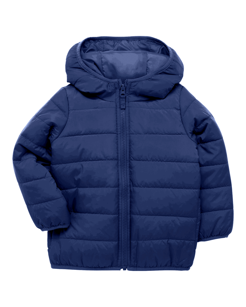 Gar&ccedil;ons - Blouson matelass&eacute; compact mi-&eacute;paisseur - Bleu marine, image 8 sur 9 diapositives