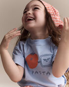 Tout-petit - T-shirt d&eacute;contract&eacute; &agrave; imprim&eacute; &laquo;pasta&raquo; - Bleu, image 5 sur 6 diapositives