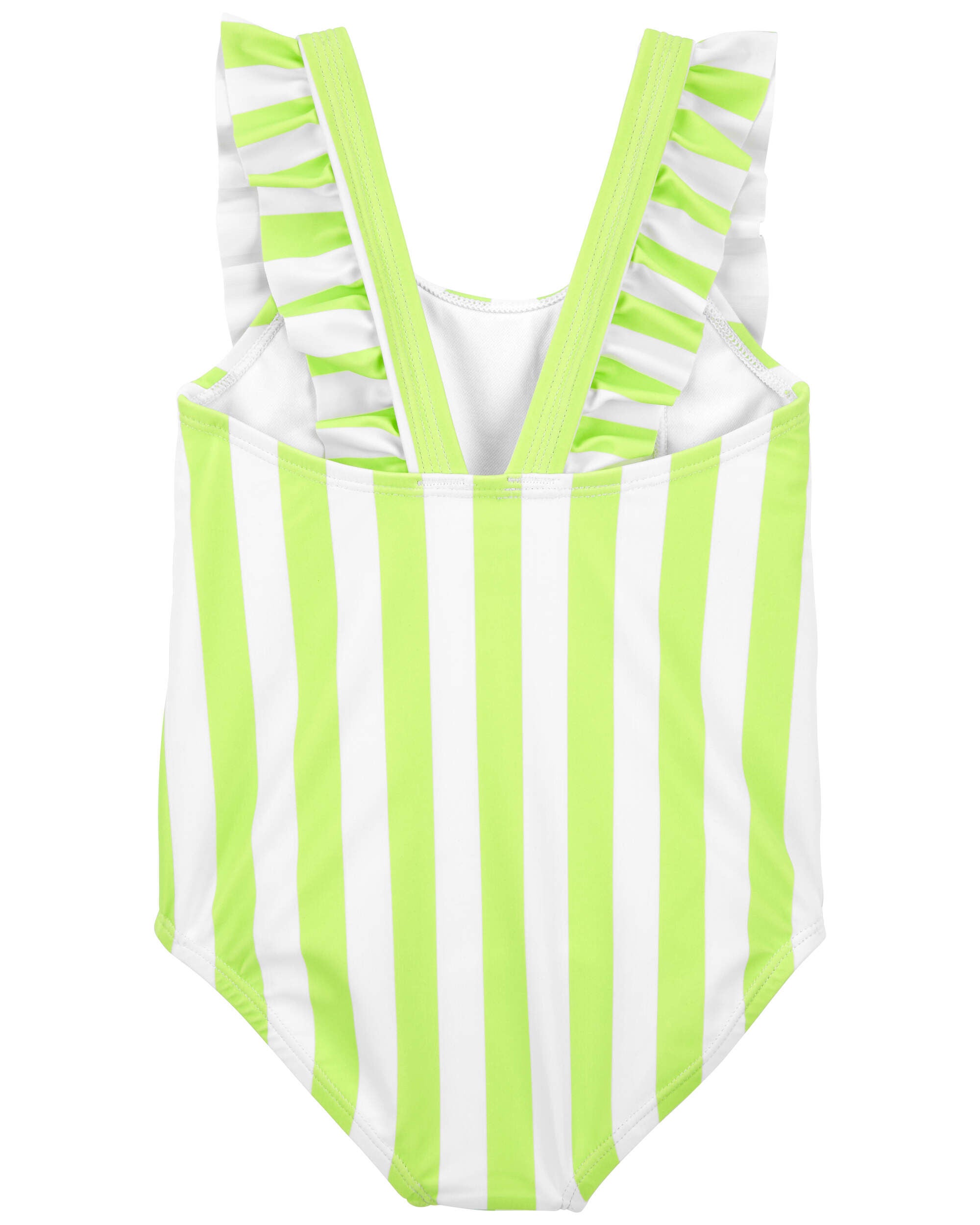 Green and white striped bathing suit deals