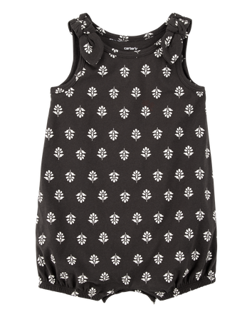 Baby Floral Print Cotton Romper, 