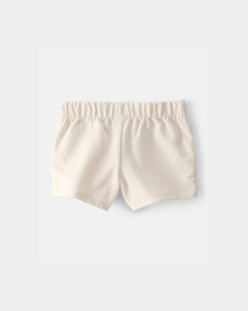 Tout-petit fille - Short en jersey bouclette - Cr&egrave;me, 