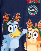 Toddler Christmas Bluey&trade; Long-Sleeve Graphic Tee - Navy, image 2 of 2 slides
