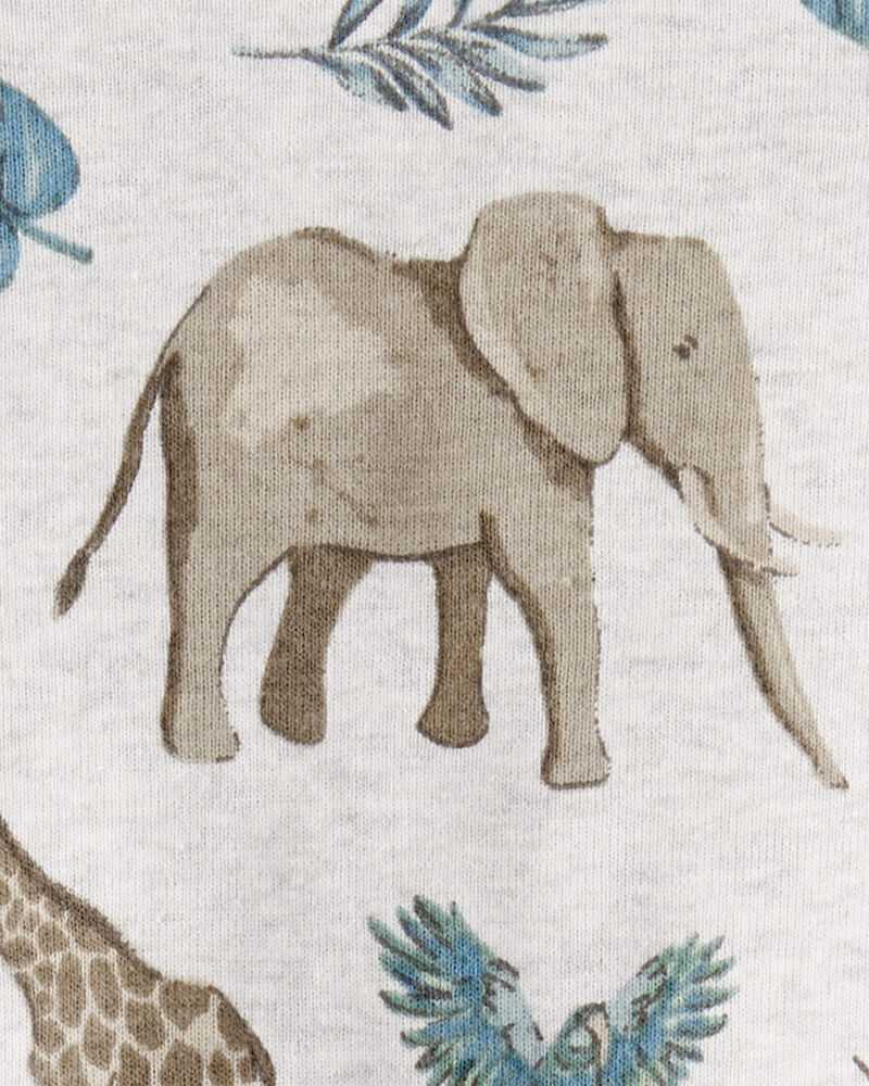 Toddler Safari Print Organic Cotton 2-Piece Pyjamas, image 3 of 4 slides