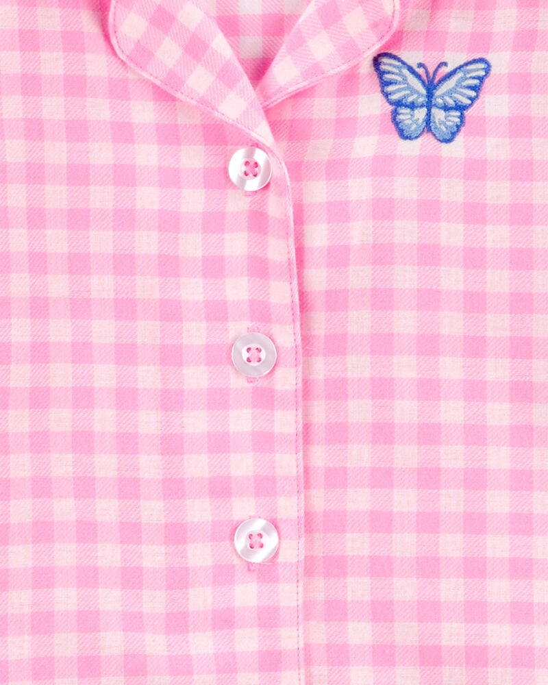 Toddler 2-Piece Plaid Coat Style Pyjamas, image 2 of 3 slides