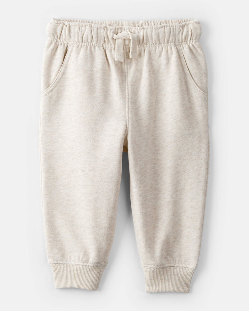 Baby Boy DayDream Fleece Joggers - Cream, image 1 of 4 slides