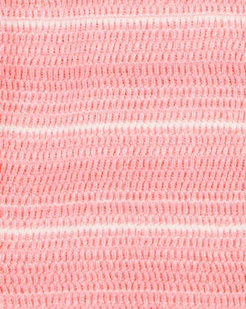 Kid Striped Sweater Knit Romper - Orange, 