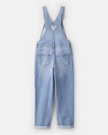 Girls Denim Overalls - Blue, 
