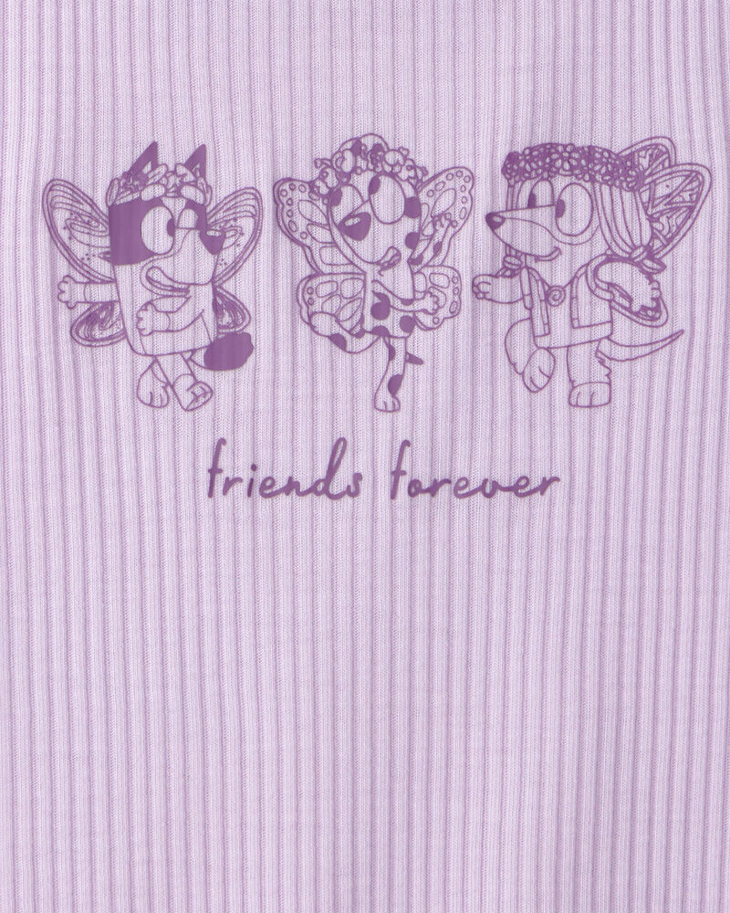 Toddler Girl 2-Piece Bluey&trade; Short-Sleeve Pyjama Set - Purple, image 4 of 6 slides