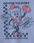 Boys Pizza Long-Sleeve Graphic Tee - Blue, image 4 of 5 slides