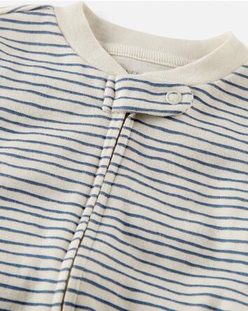 Baby Organic Cotton Sleeper Pyjamas in Stripes, 