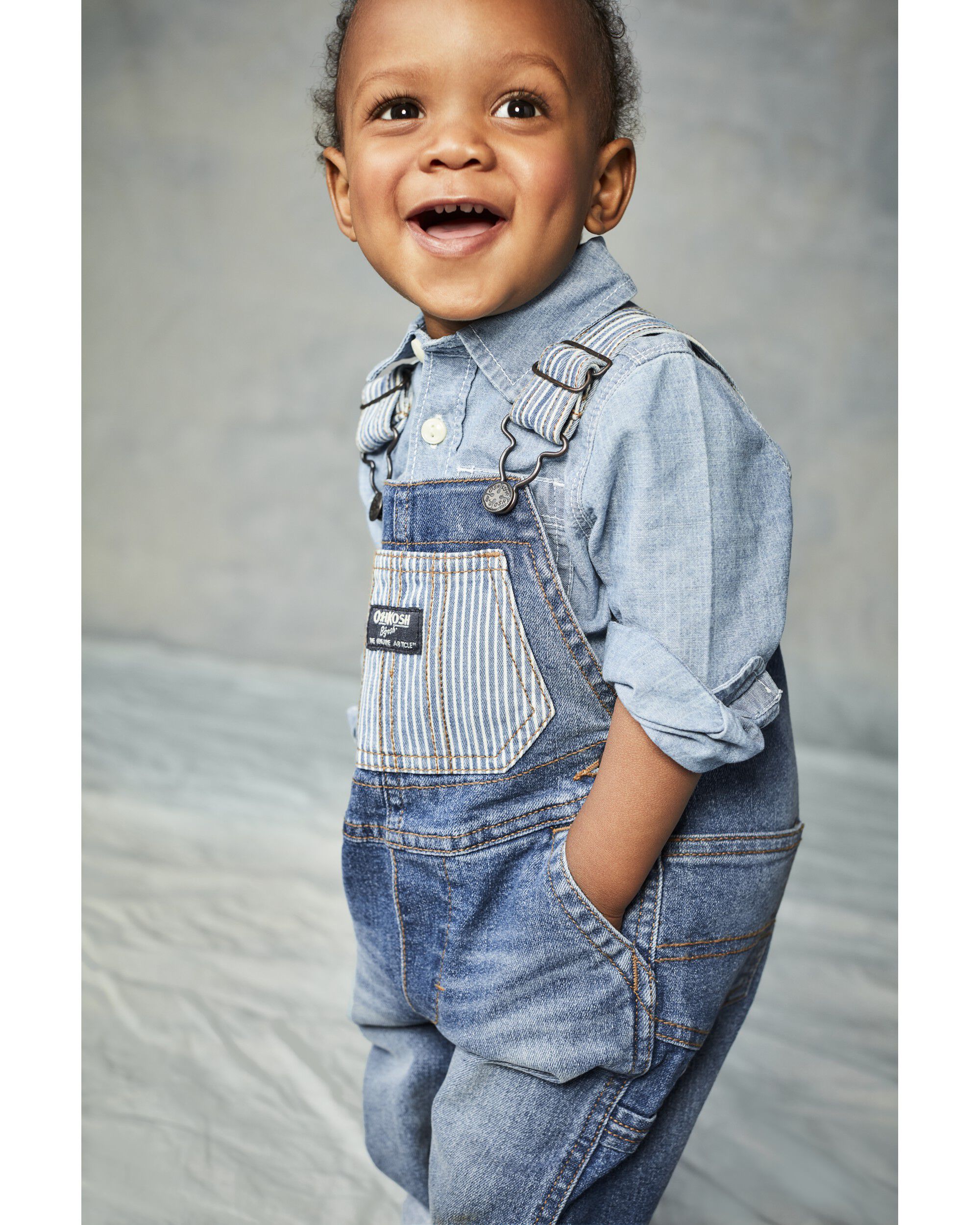 Little boy denim best sale overalls