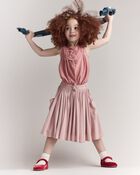 Toddler Girl Avenue Twirl™ Midi Skirt with Otter Pockets - Light Pink, image 1 of 6 slides