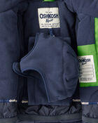 Toddler Boy 2-Piece Taslan Colorblock Snowsuit Set - Green, image 4 of 13 slides