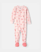 Toddler Girl Shell 100% Cotton Snug Fit 1-Piece Pyjama - Pink, image 1 of 4 slides