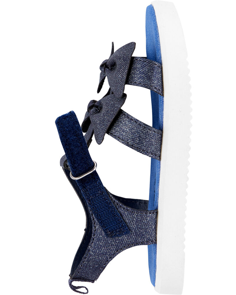  Chambray Platform Sandals , image 2 of 3 slides