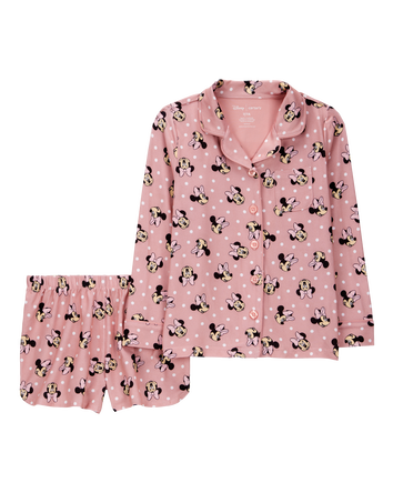 Kid Disney© Minnie Mouse Coat-Style Loose Fit 2-Piece Pyjamas - Pink, 