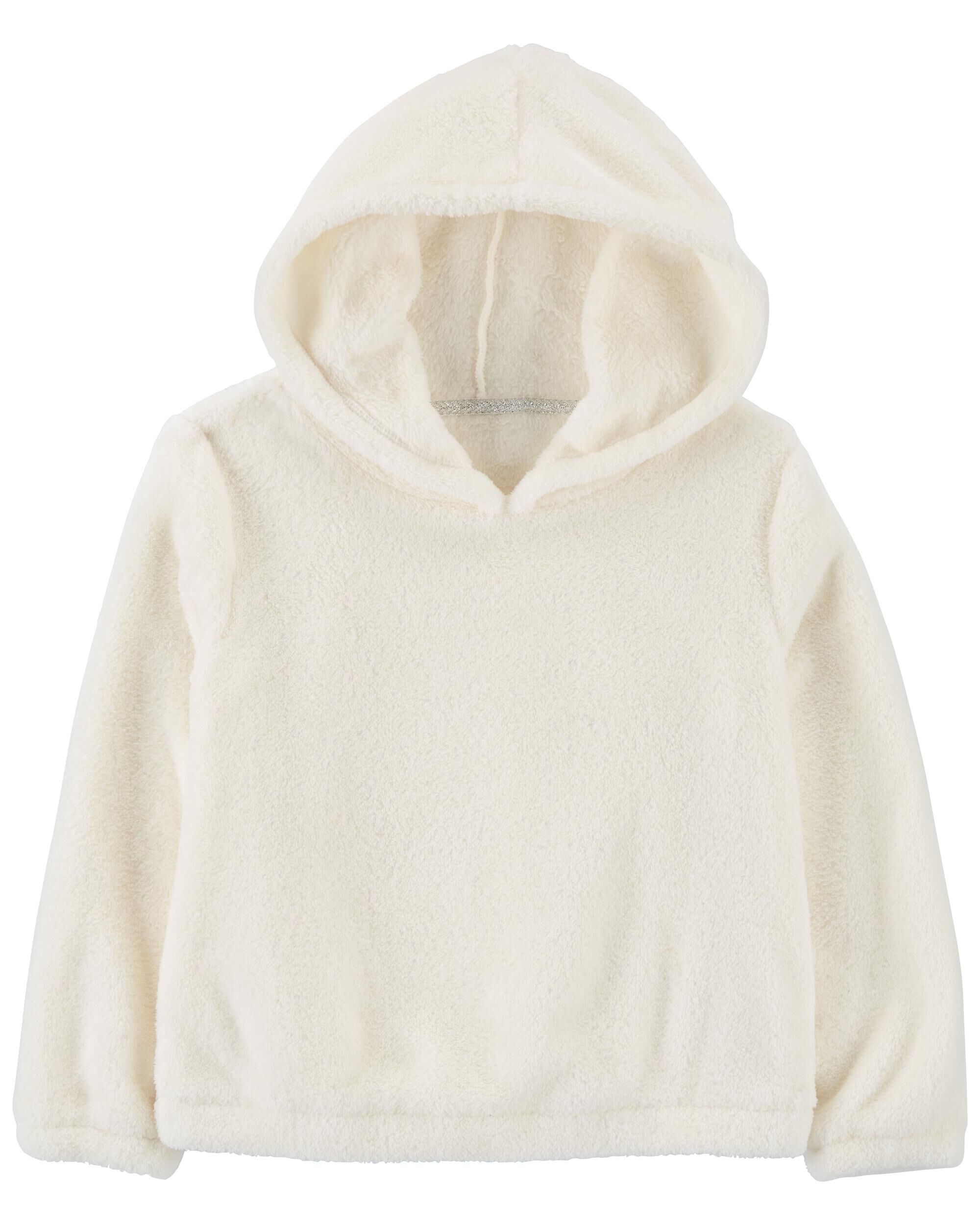 Fuzzy white sweatshirt hot sale