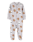 Baby Milk & Cookies 2-Way Zip Cotton Sleeper, image 1 of 3 slides