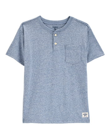 Kid Pocket Henley Tee, 
