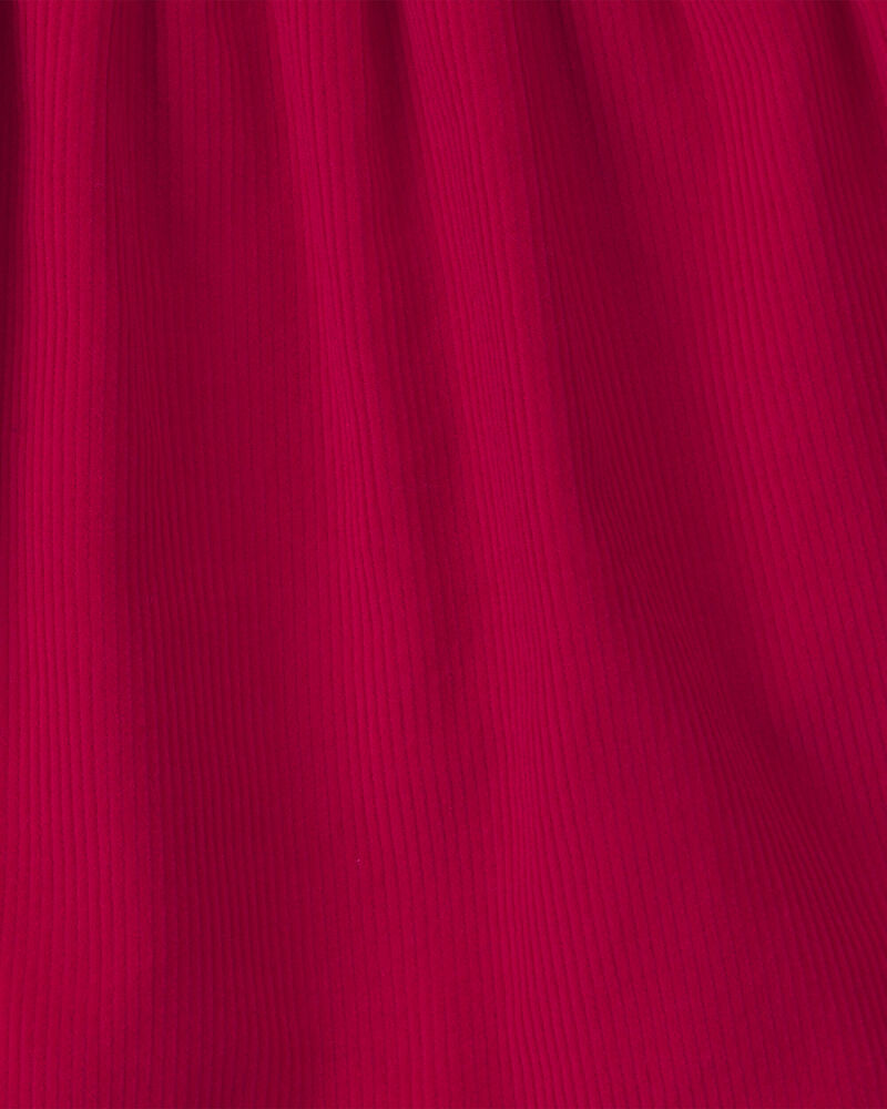 Baby Girl 3-Piece Bow Corduroy Long-Sleeve Dress Set - Red, image 4 of 6 slides