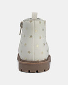Tout-petit - Bottes de mode m&eacute;talliques &eacute;toile - Ivoire, image 4 sur 7 diapositives