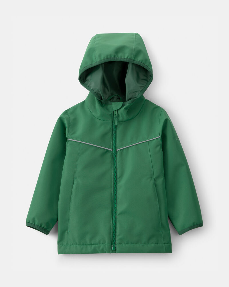 Toddler Boy Midweight Fleece Lined Jacket- Green, image 1 of 3 slides