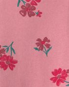 Toddler Girl Floral French Terry Long-Sleeve Dress Set - Pink/Cream, image 4 of 6 slides