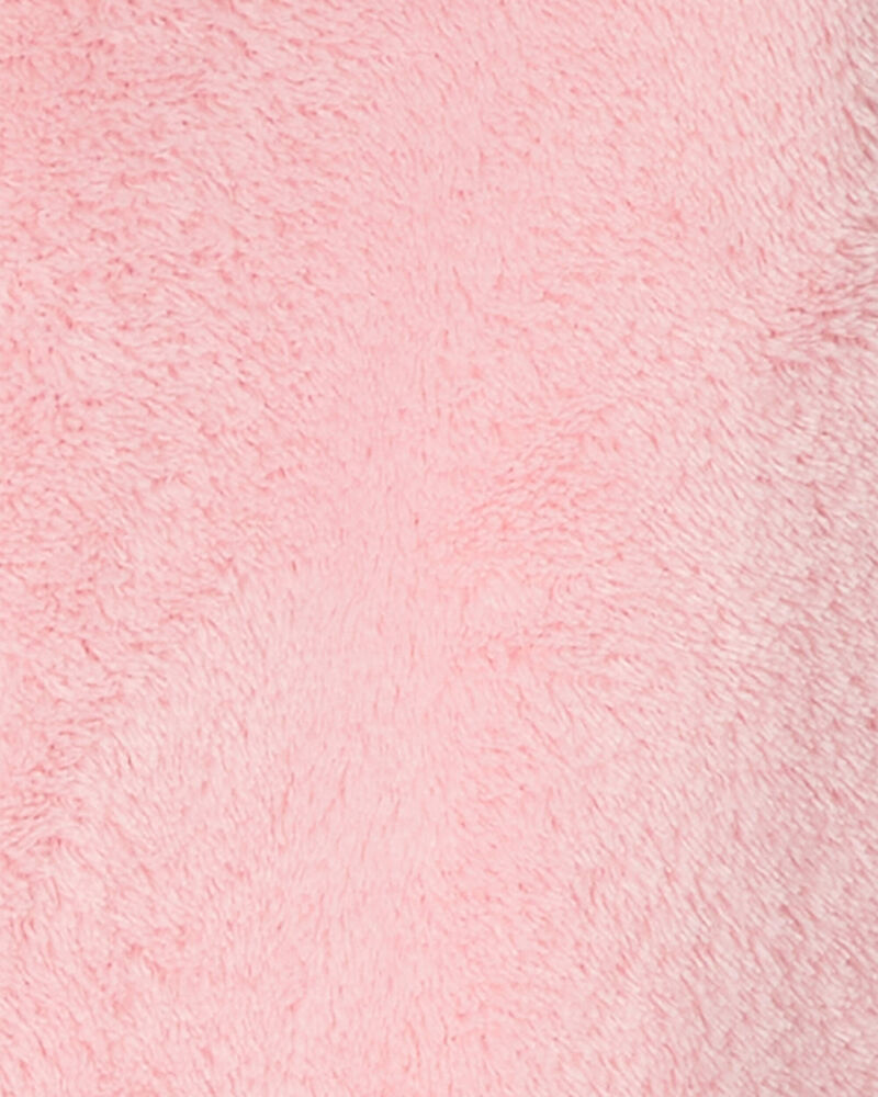 Toddler Bunny Hooded Fleece Robe - Pink, image 2 of 3 slides