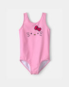 Toddler Girl 1-Piece Hello Kitty&reg; Swimsuit - Pink, image 1 of 4 slides