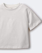 Toddler Rolled Cuff Tee - Cream, image 6 of 6 slides