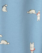Toddler Boy 2-Piece Polar Bear Fleece Hoodie Top & Pant Set - Grey/Blue, image 4 of 5 slides