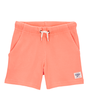 Bébé Short en tricot gaufré à cordon de serrage - Orange, 